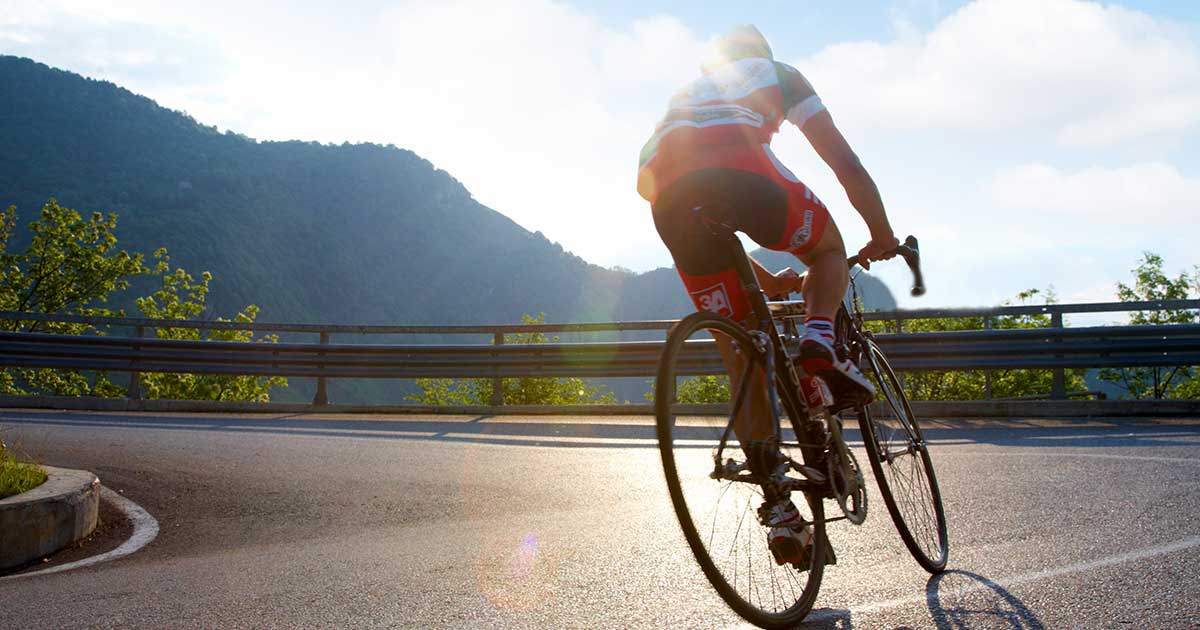 Aufstieg des Monte Grappa mit dem Fahrrad